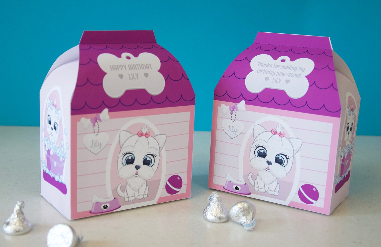 Puppy Dog Birthday Party Printable Dog House Favor Box / Dog Etsy