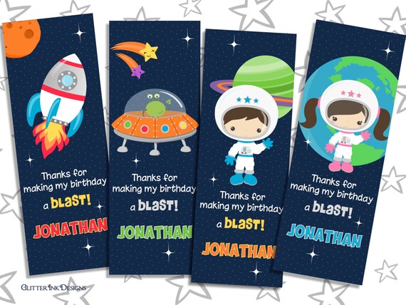 space rocket party pdf printable personalized outer space