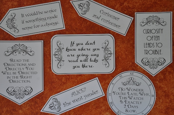 Alice In Wonderland Mad Hatter Tea Party Quotes And Sayings Etsy