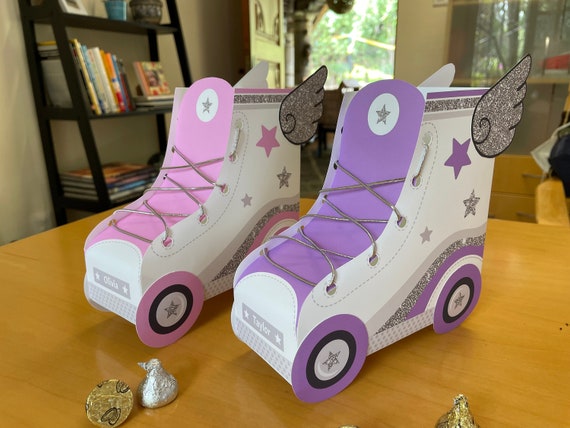 Roller skate birthday party printable favor boxes / Roller skate party ...
