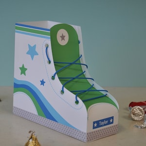 Roller skate party favor boxes / Roller skate party favors - blue, green, turquoise