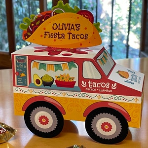 Taco truck printable favor box / DIY Taco Twosday party favors / Editable taco &#39;bout a party treat box / Personalized taco party decorations
