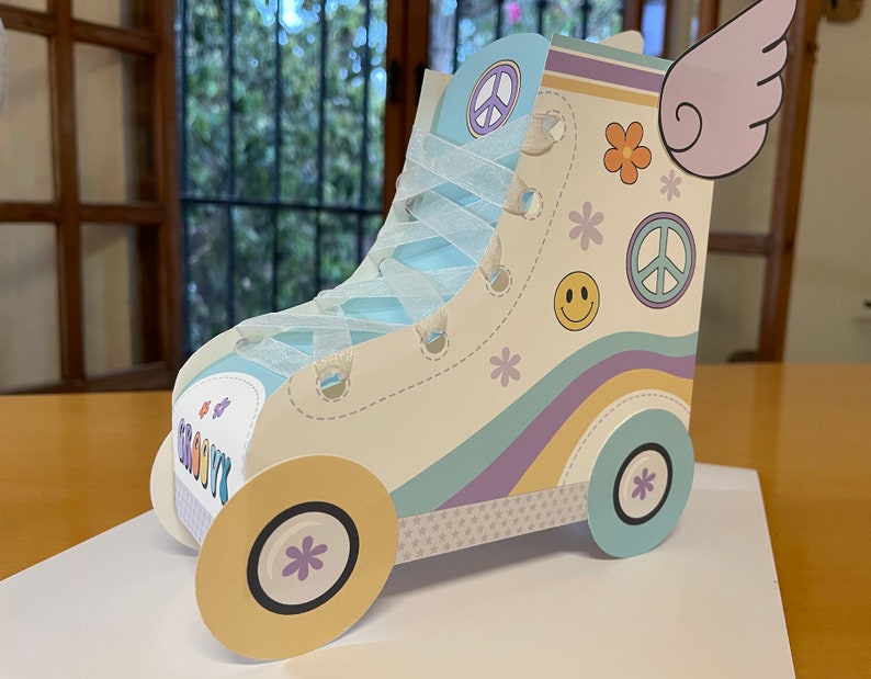 GROOVY Roller Skate Party Favor Boxes / Skate Favors Treat Box Etsy