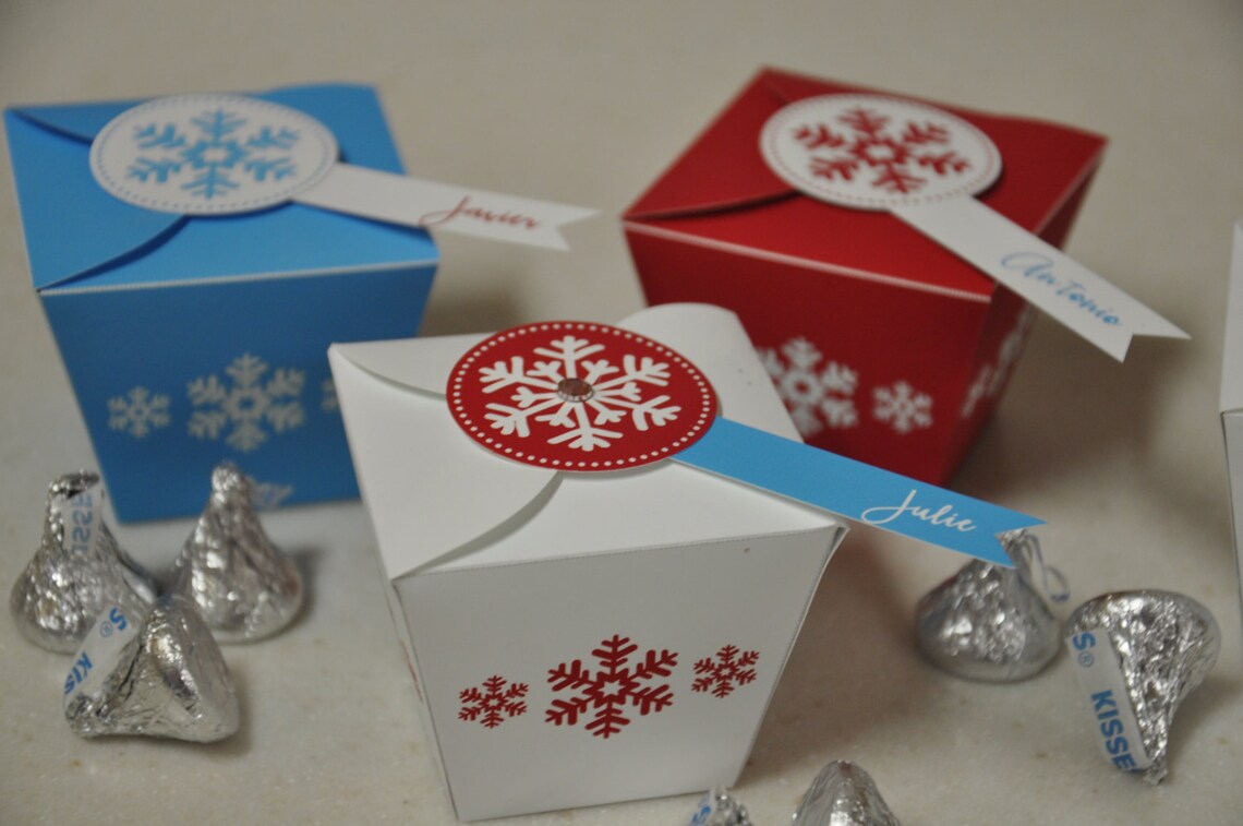 Holiday Season Christmas Snowflake DIY Pdf Printable Mini Treat Box ...