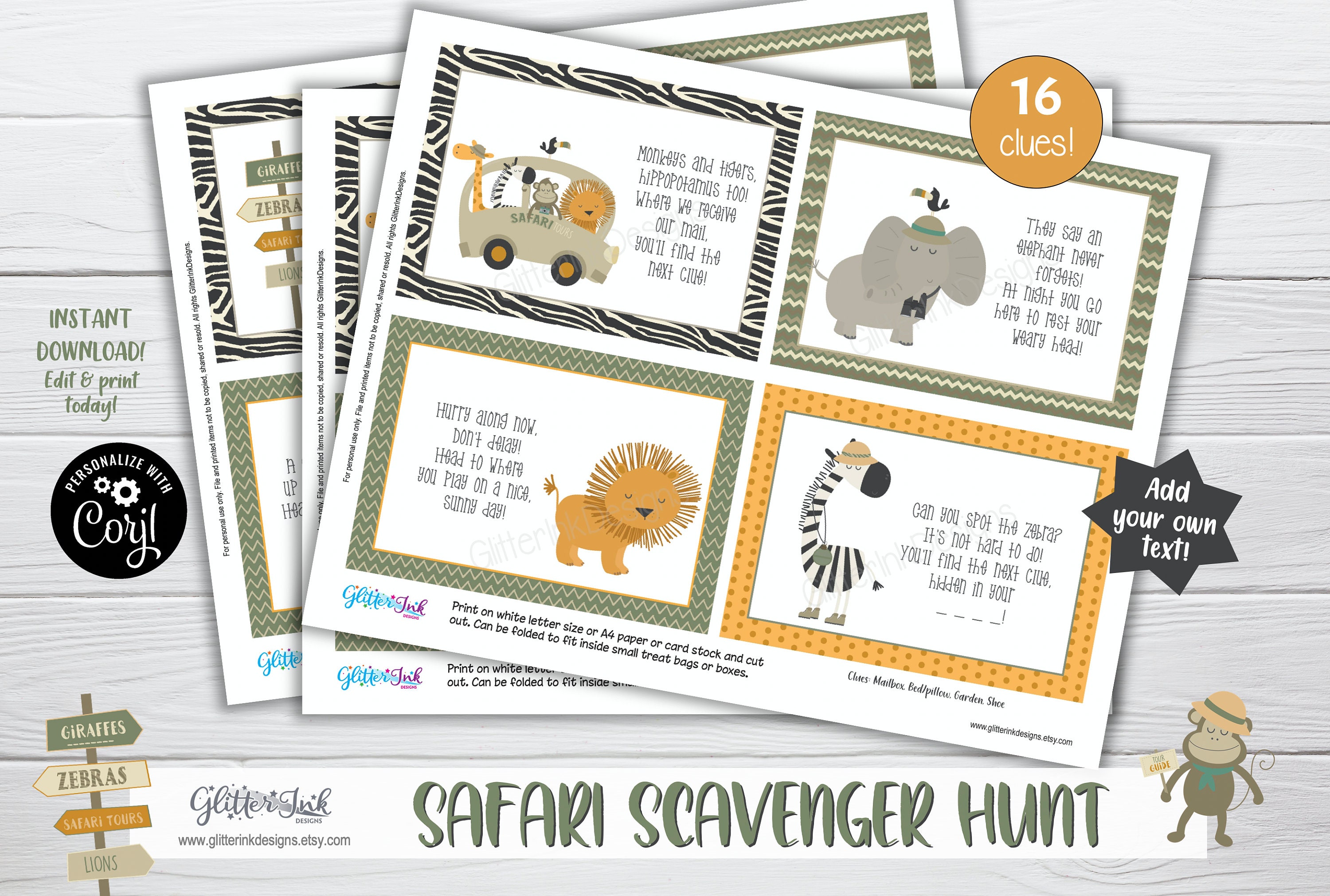 african safari scavenger hunt