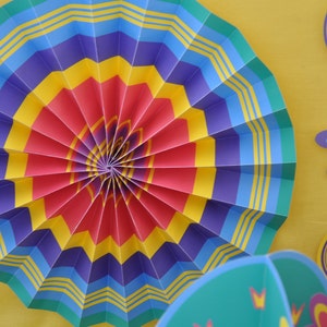 Ciesta mexicana Papierrosetten / cinco de Mayo Papierrosetten / Papierrosette / Papierrosette / Papierrosette / Papierrosette Bild 1