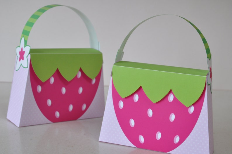 Strawberry Purse Favor Box / Strawberry Party Favors / Etsy