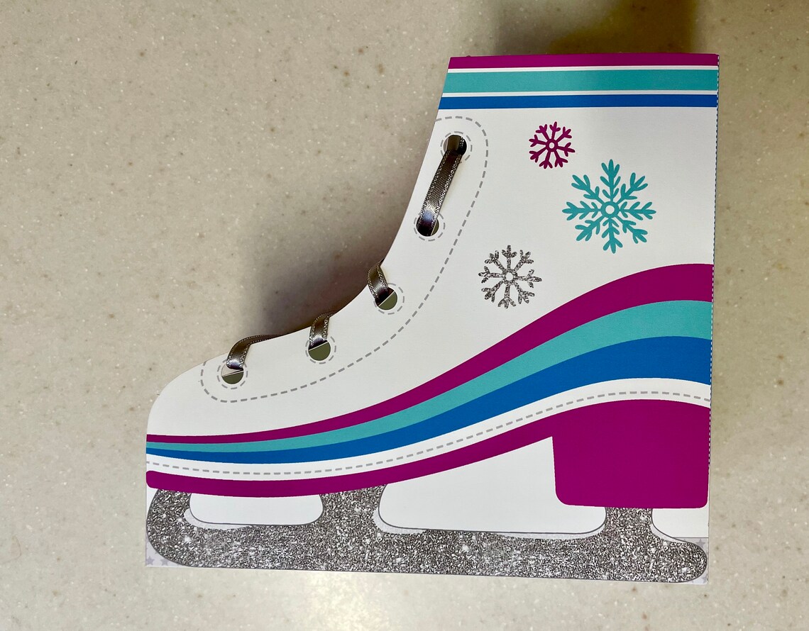 Ice skate party favors / Ice skating party printable favor Etsy