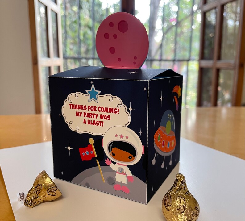 Outer Space Astronaut Party Favor Box / Rocket Party Favors Etsy
