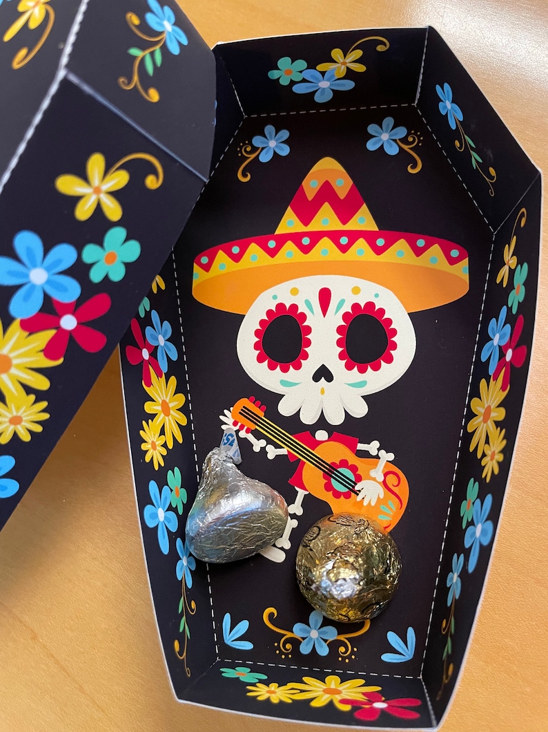 Day of the Dead Coffin Treat Box / Dia De Los Muertos Sugar - Etsy
