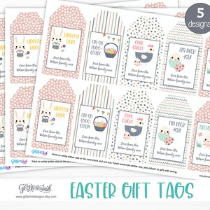 Easter Basket Tags for Kids / Printable Easter Basket Gift Tags ...