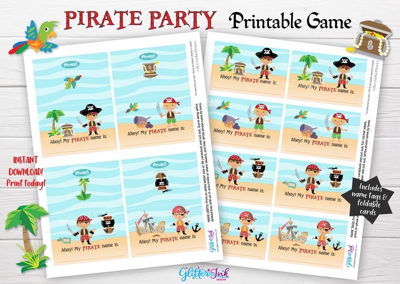 What's Your Pirate Name Printable Party Game / Pirate Etsy
