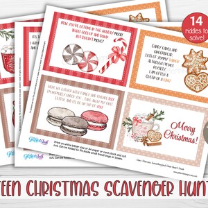 Un voyage surprise de Noël révèle une chasse au trésor avec une carte d'embarquement modifiable pour les adolescents/enfants plus âgés, des indices pour la chasse au trésor des vacances, des énigmes délicates image 7