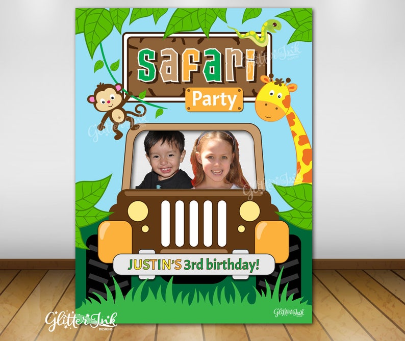 PRINTABLE 36x48 Jungle Party Photo Booth Prop / Safari - Etsy