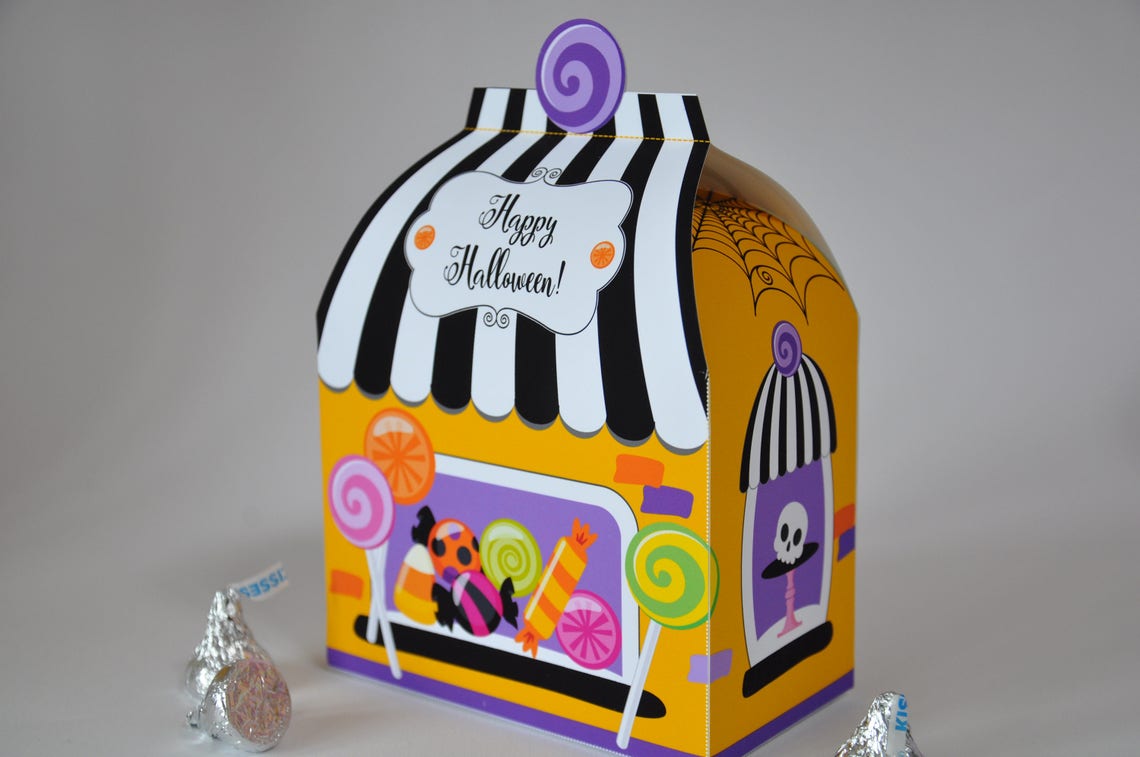 Halloween Candy Store Treat Box / Halloween Candy Box Pdf Etsy