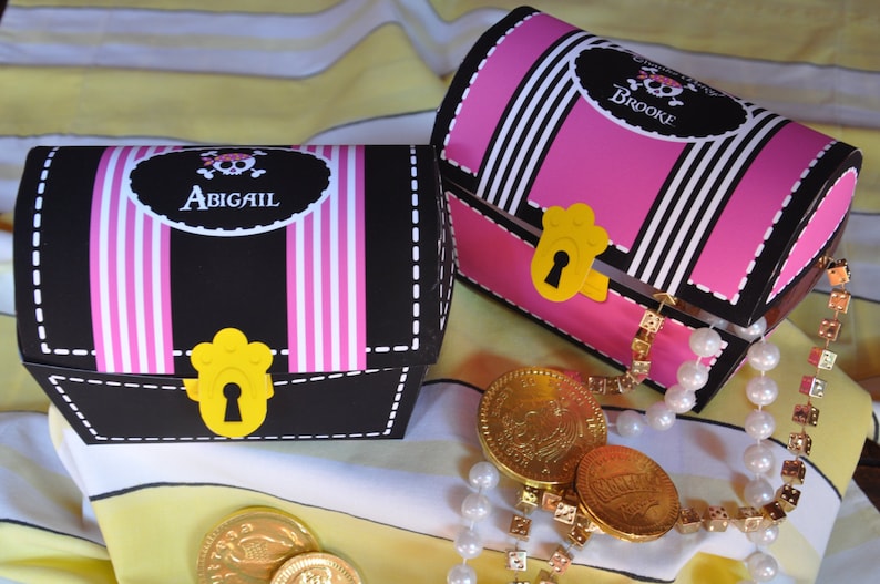 Pirate Party Treasure Chest Favor Box / Pirate Party Favors / Etsy