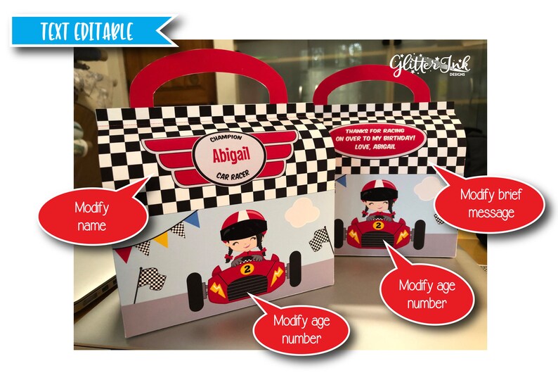 Race Car Party Favor Boxes / Racing Car Party Favour Boxes / Etsy