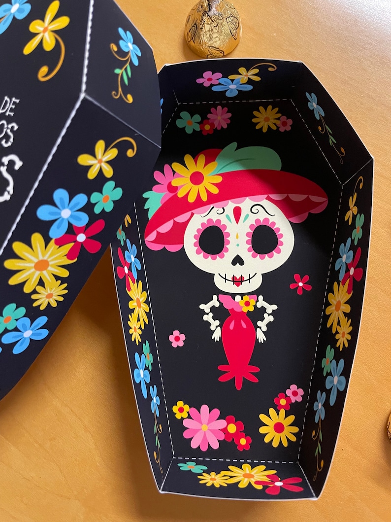 Day of the Dead Coffin Treat Box / Dia De Los Muertos Sugar | Etsy