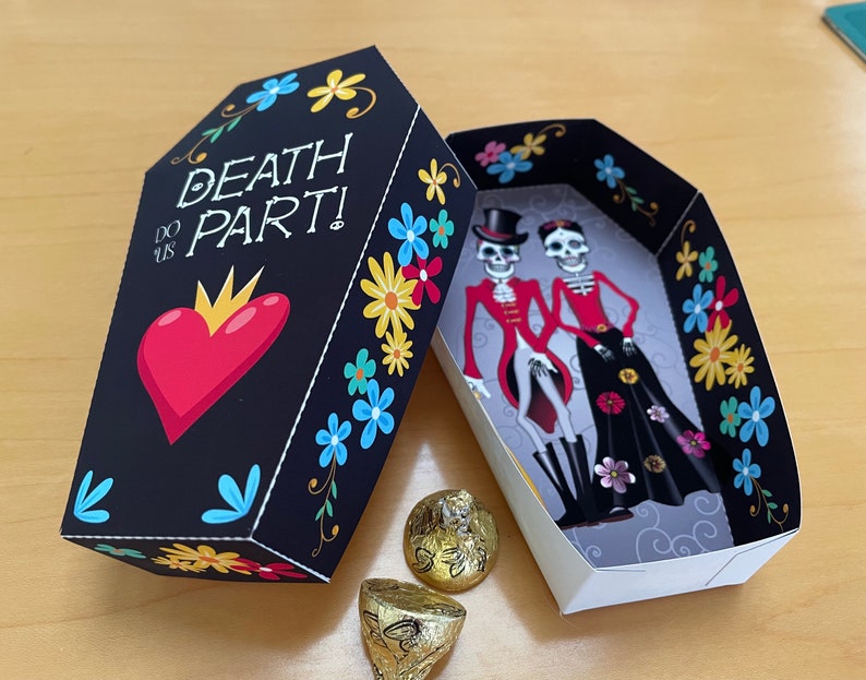 Day of the Dead Coffin Treat Box / Dia De Los Muertos Sugar Skull Party ...