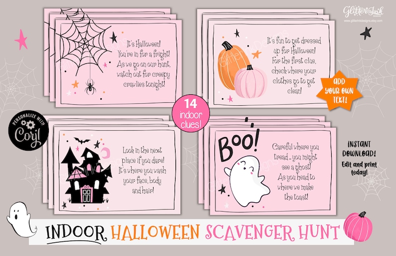 Indoor Halloween Scavenger Hunt / Kids Halloween Treasure Hunt - Etsy