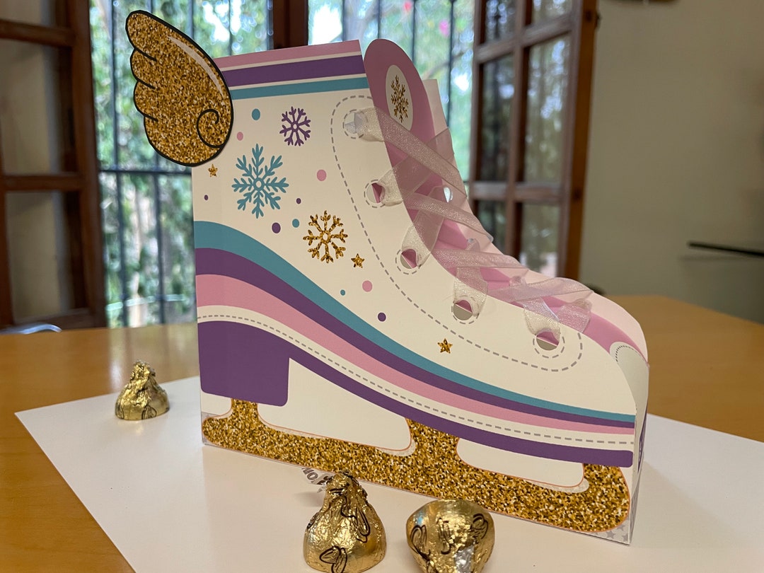 Ice Skate Favor Box / Ice Skating Party Favors / Ice Princess Party