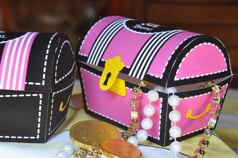 Pirate Party Treasure Chest Favor Box / Pirate Party Favors / Etsy