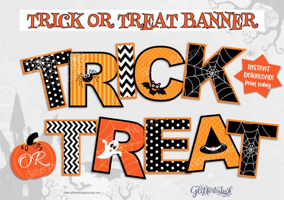Halloween Trick Or Treat Party Banner – Fun Monster Garland With Bats, Witches, Skeletons & More! - View #9