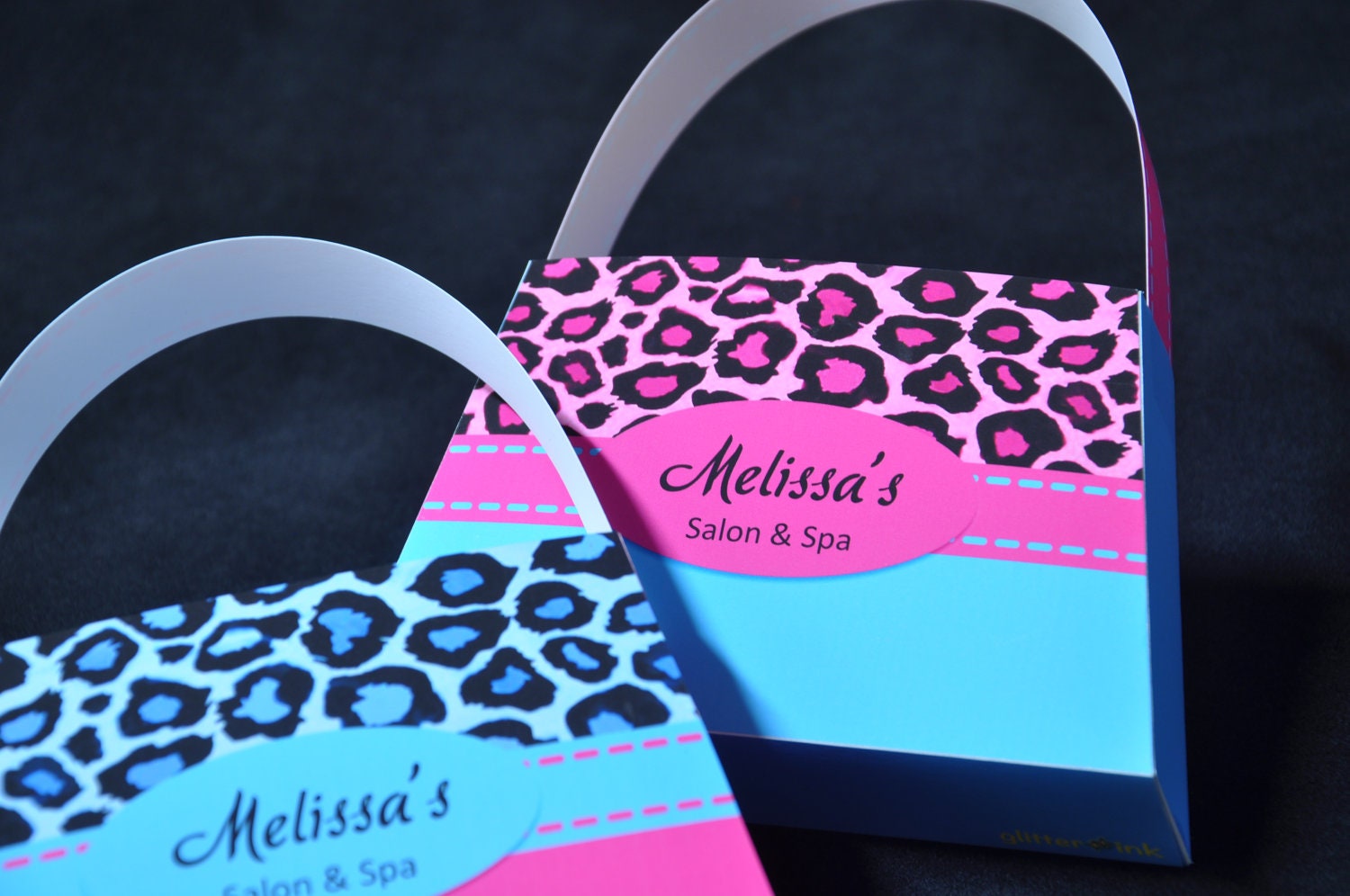 Diva Glam Spa Party hot pink and turquoise leopard print pdf Etsy