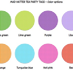 Alice in Wonderland Mad Hatter Tea Party printable Eat Me Drink Me tags / Alice in Wonderland tea party favors / Tea party favor tags image 5