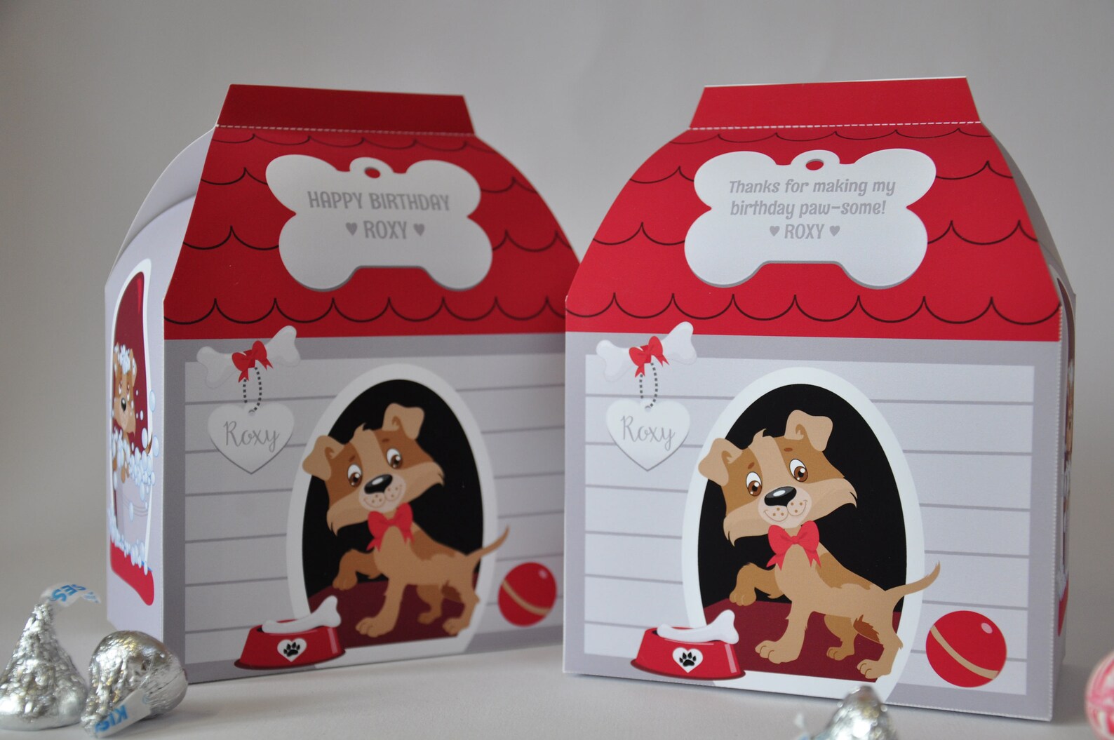 Puppy Dog Birthday Party Printable Dog House Favor Box / Dog Etsy
