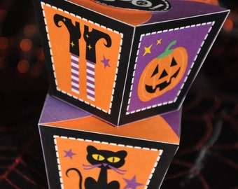 Mini Halloween treat box / Halloween favor box / Halloween candy favors pdf printable INSTANT DOWNLOAD