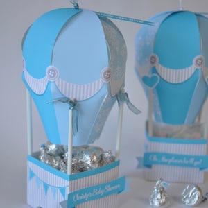 Heißluftballon druckbare Bevorzugungsbox, Up up and away Babypartygeschenke, Erster Geburtstag bearbeitbare Mittelstückdekorationen