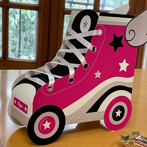 Roller Skate Birthday Party Printable Favor Boxes / Roller Skate Party ...