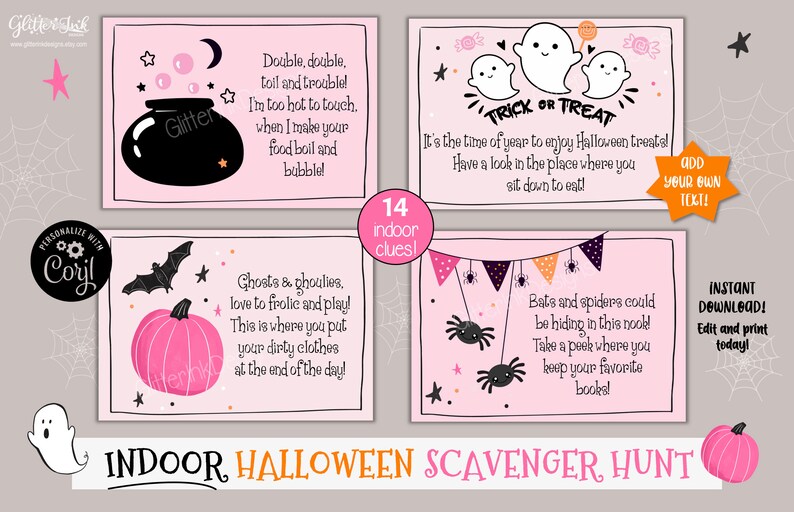 Indoor Halloween Scavenger Hunt / Kids Halloween Treasure Hunt - Etsy