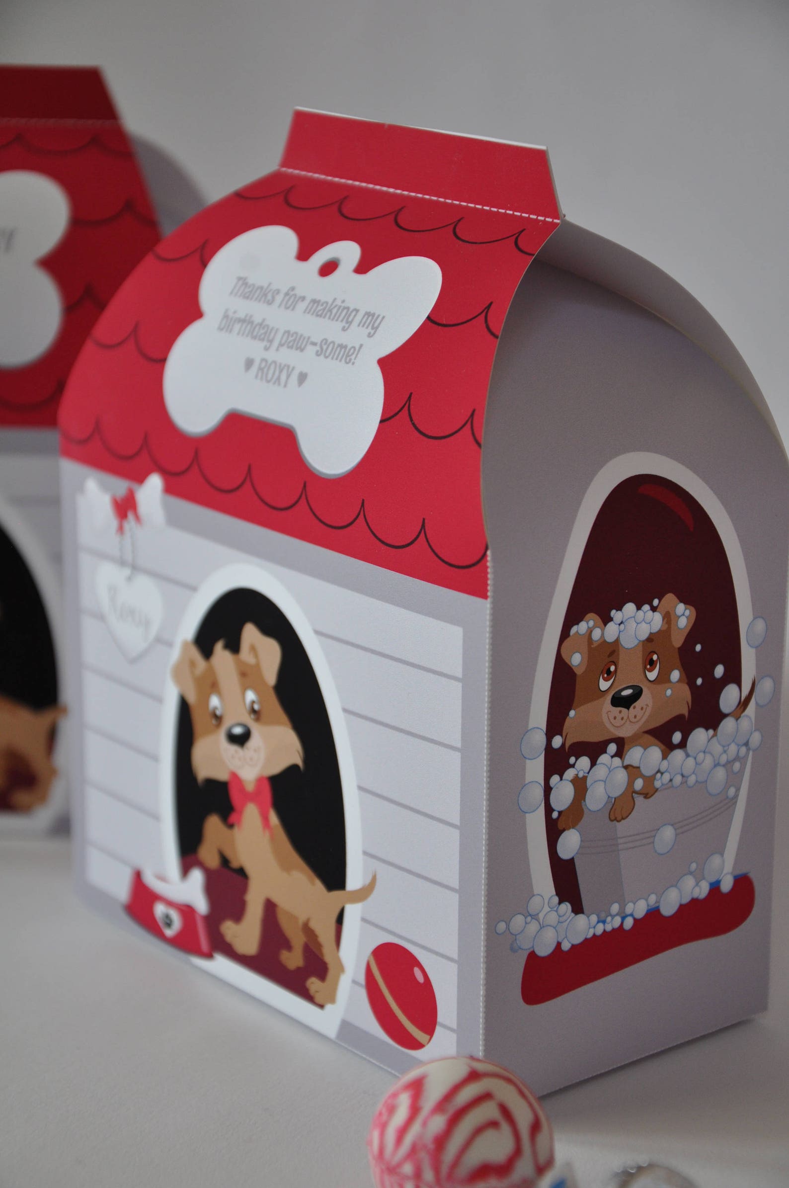 Puppy Dog Birthday Party Printable Dog House Favor Box / Dog - Etsy