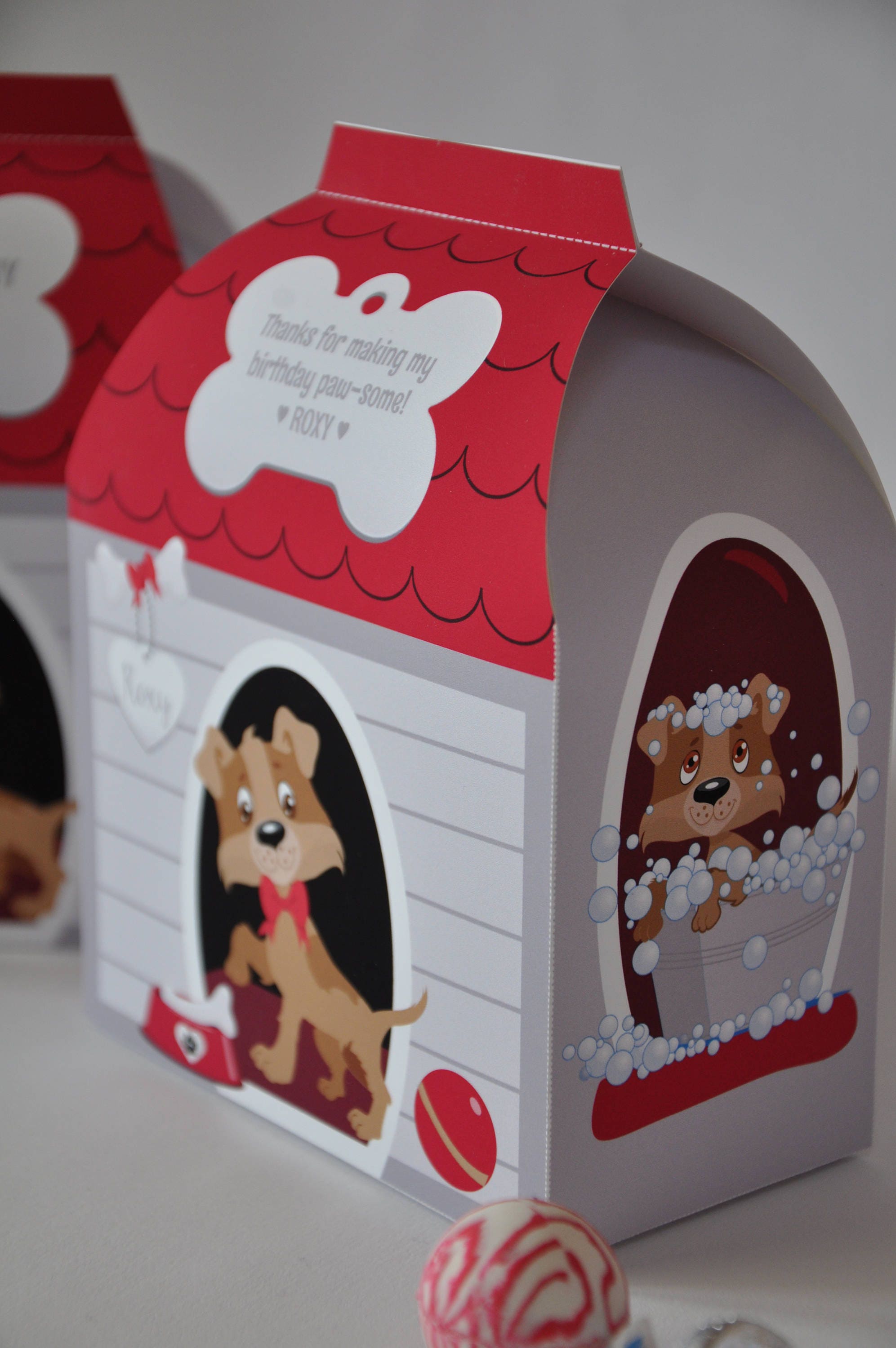 Puppy Dog Birthday Party Printable Dog House Favor Box / Dog Etsy UK