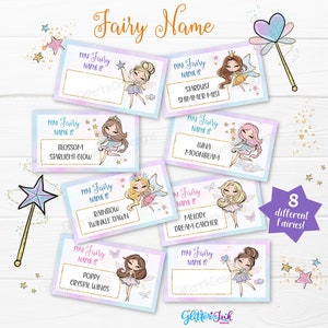 What's Your Fairy Name Printable Party Game / Fairy Party Name ...