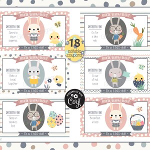 Bunny Bucks Coupons for Kids Easter Egg Hunt / Printable Easter Reward ...
