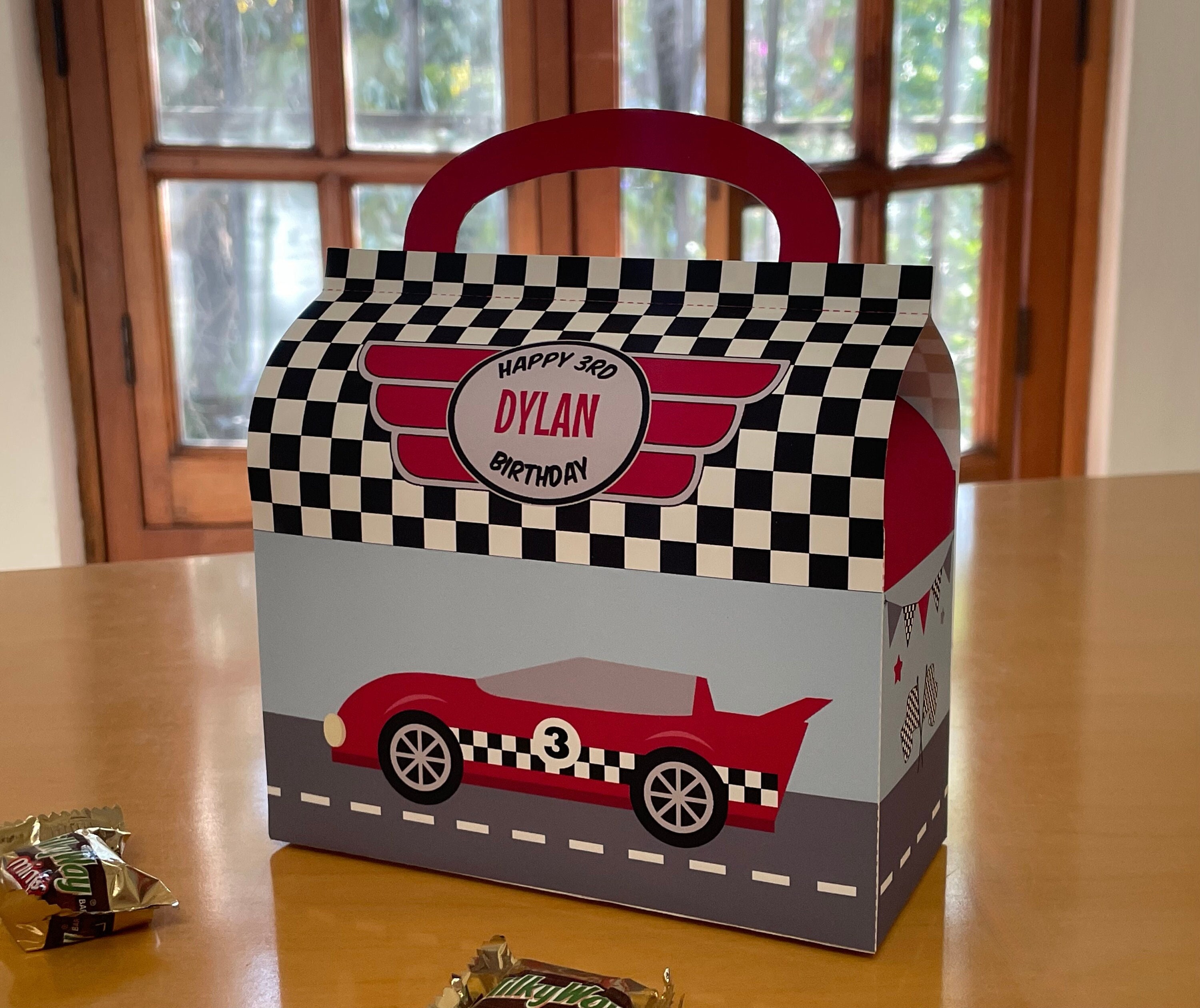 Race Car Party Printable Favor Boxes Race Car Birthday