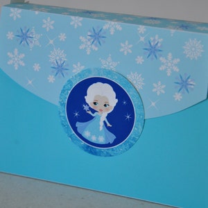 Ice princess printable purse favor box / Princess party favors / Princess treat boxes purse favors image 4