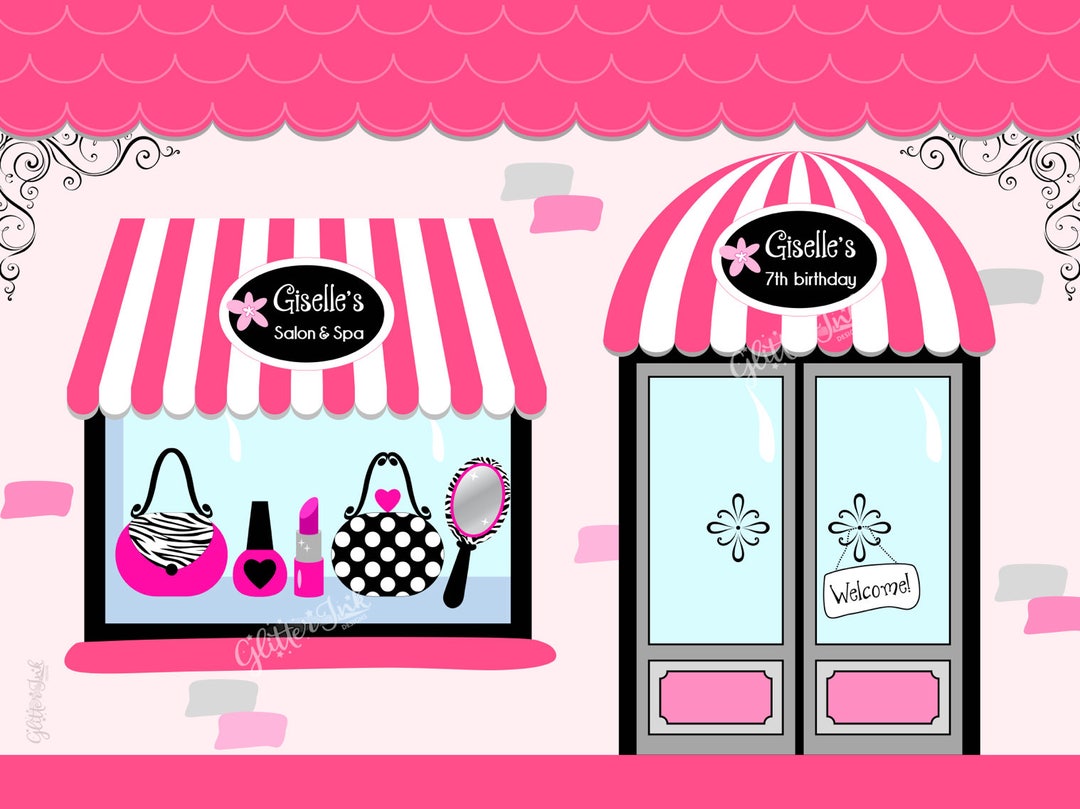 PRINTABLE Spa Party Decor / Makeup Party Backdrop for Dessert Table ...