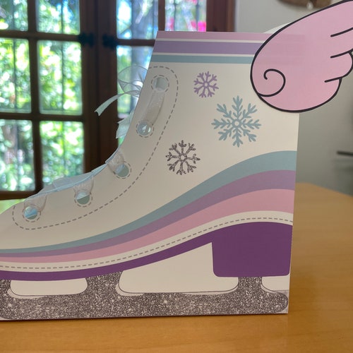 Ice Skate Favor Box / Ice Skating Party Favors / Groovy Etsy