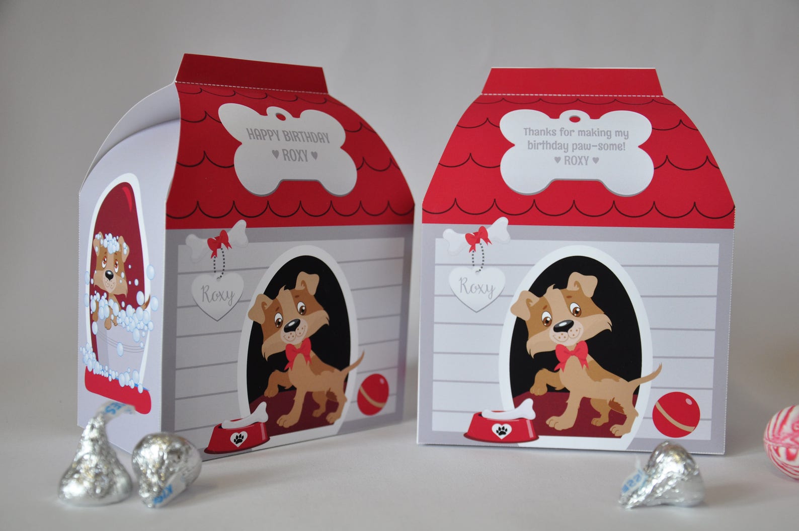 Puppy Dog Birthday Party Printable Dog House Favor Box / Dog - Etsy