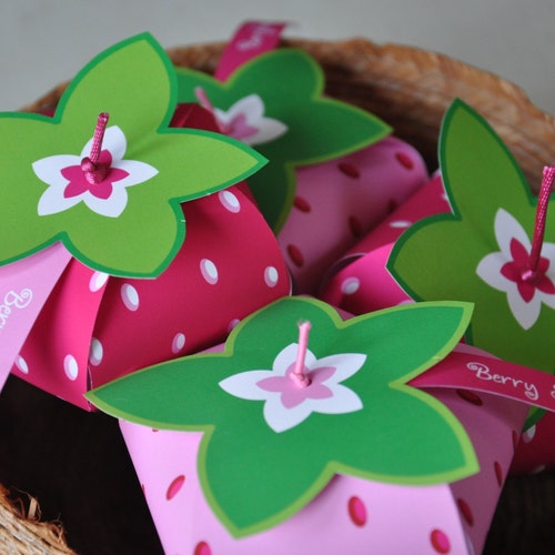 Strawberry Shortcake Party Printable Favor Box / Strawberry Etsy