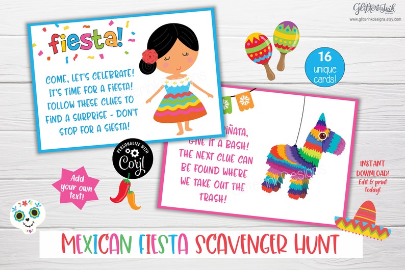 Mexican Fiesta Family Party Games / Taco Tuesday Birthday - Etsy