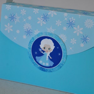 Ice princess printable purse favor box / Princess party favors / Princess treat boxes purse favors image 3