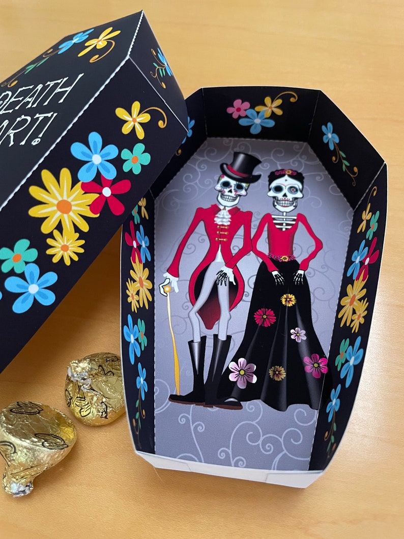 Day of the Dead Coffin Treat Box / Dia De Los Muertos Sugar Skull Party ...
