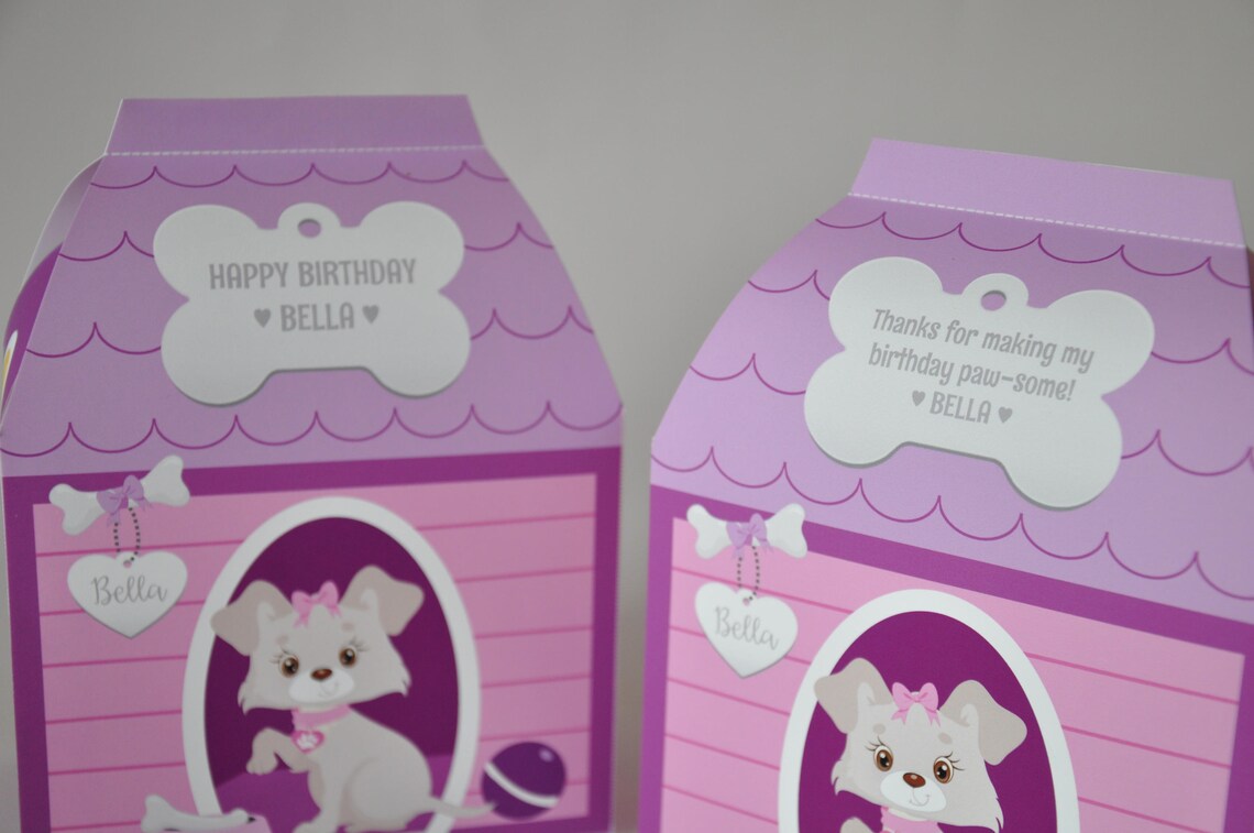 Puppy dog house favor box PDF printable doghouse pet spa Etsy