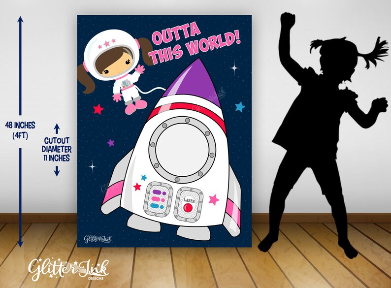 Astronaut Outer Space Party Printable Photo Booth Prop | Etsy