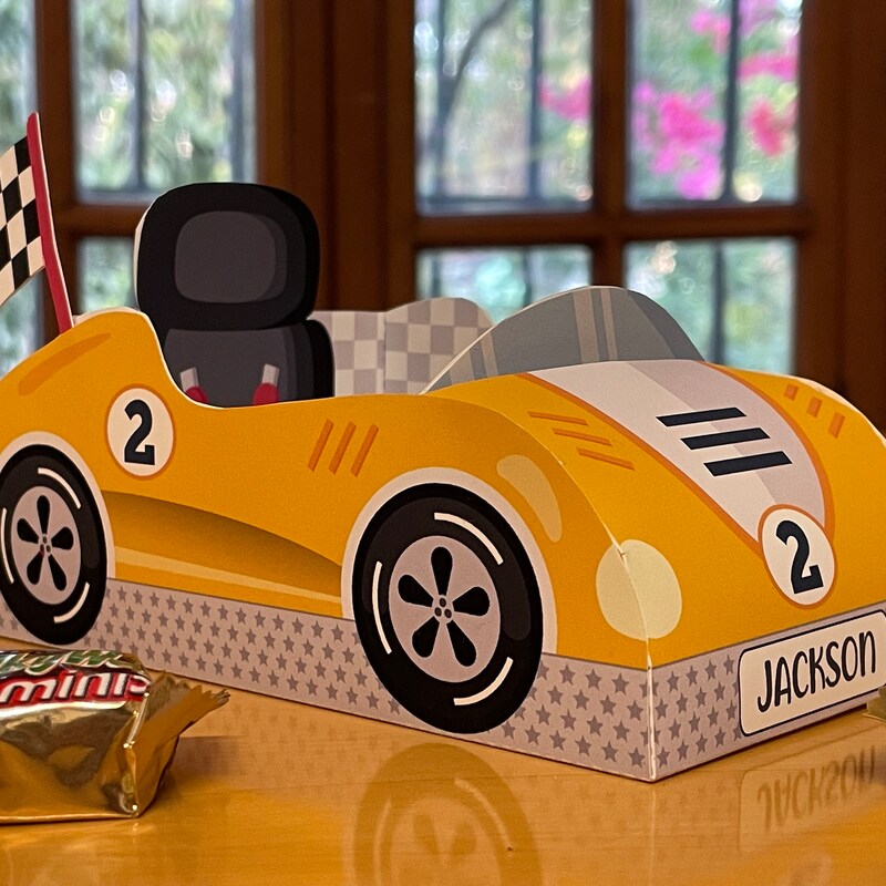 Race Car Snack Box - Etsy
